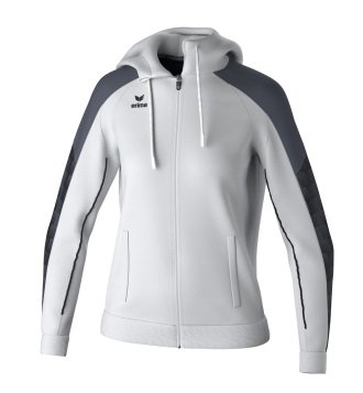 Erima Trainingsjacke Evo Star mit Kapuze (hoher Tragekomfort) weiss/schwarz Damen