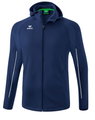 Erima Trainingsjacke Liga Star mit Kapuze (strapazierfähig und elastisches Funktionsmaterial) navyblau/weiss Herren