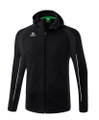 Erima Trainingsjacke Liga Star mit Kapuze (strapazierfähig und elastisches Funktionsmaterial) schwarz/weiss Herren