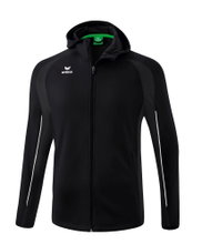 Erima Training Jacket Liga Star with Hood (durable and elastic functional material) black/white Men