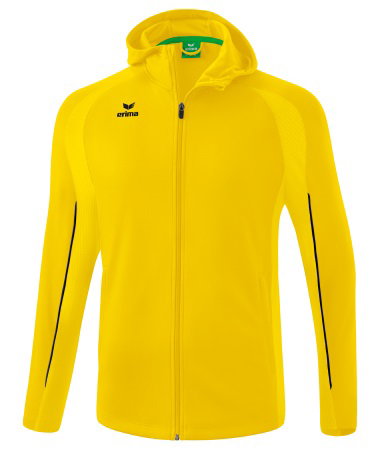 Erima Trainingsjacke Liga Star mit Kapuze (strapazierfähig und elastisches Funktionsmaterial) gelb/schwarz Herren