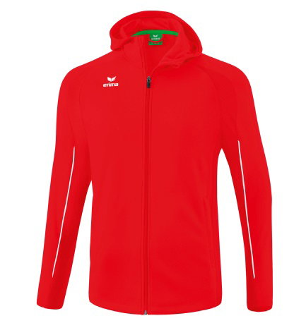 Erima Trainingsjacke Liga Star mit Kapuze (strapazierfähig und elastisches Funktionsmaterial) rot/weiss Jungen