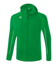 Erima Training Jacket Liga Star with Hood (durable and elastic functional material) emerald green/white Boys