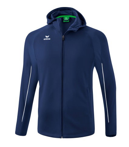 Erima Trainingsjacke Liga Star mit Kapuze (strapazierfähig und elastisches Funktionsmaterial) navyblau/weiss Jungen