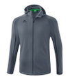 Erima Trainingsjacke Liga Star mit Kapuze (strapazierfähig und elastisches Funktionsmaterial) grau/schwarz Jungen