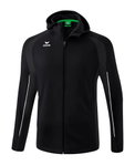 Erima Trainingsjacke Liga Star mit Kapuze (strapazierfähig und elastisches Funktionsmaterial) schwarz/weiss Jungen