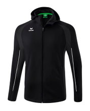 Erima Training Jacket Liga Star with Hood (durable and elastic functional material) black/white Boys