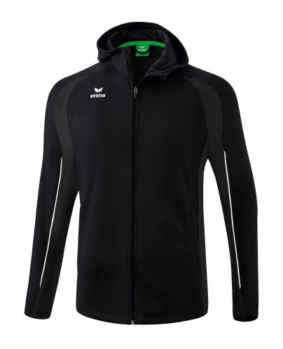 Erima Trainingsjacke Liga Star mit Kapuze (strapazierfähig und elastisches Funktionsmaterial) schwarz/weiss Jungen