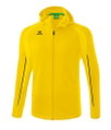 Erima Trainingsjacke Liga Star mit Kapuze (strapazierfähig und elastisches Funktionsmaterial) gelb/schwarz Jungen