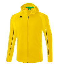 Erima Trainingsjacke Liga Star mit Kapuze (strapazierfähig und elastisches Funktionsmaterial) gelb/schwarz Jungen