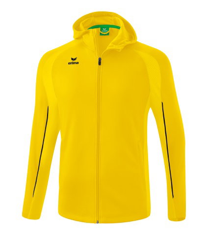 Erima Trainingsjacke Liga Star mit Kapuze (strapazierfähig und elastisches Funktionsmaterial) gelb/schwarz Jungen