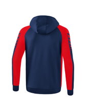 Erima Trainingsjacke Six Wings mit Kapuze (Baumwollmix, weich und bequem) navyblau/rot Herren
