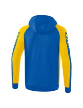 Erima Trainingsjacke Six Wings mit Kapuze (Baumwollmix, weich und bequem) navyblau/gelb Jungen