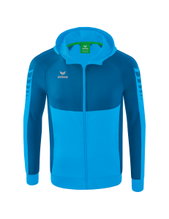 Erima Trainingsjacke Six Wings mit Kapuze (Baumwollmix, weich und bequem) curacaoblau Herren