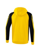 Erima Trainingsjacke Six Wings mit Kapuze (Baumwollmix, weich und bequem) gelb/schwarz Herren