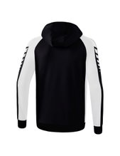 Erima Trainingsjacke Six Wings mit Kapuze (Baumwollmix, weich und bequem) schwarz/weiss Jungen