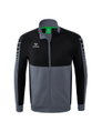 Erima Trainingsjacke Six Wings Worker (100% Polyester, Stehkragen, strapazierfähig) grau/schwarz Herren