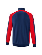 Erima Trainingsjacke Six Wings Worker (100% Polyester, Stehkragen, strapazierfähig) navyblau/rot Herren