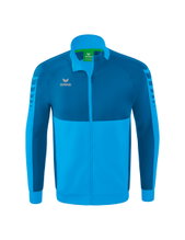 Erima Training Jacket Six Wings Worker (100% Polyester, Stand-up collar, durable) curacao blue Men