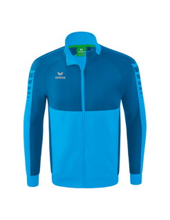 Erima Trainingsjacke Six Wings Worker (100% Polyester, Stehkragen, strapazierfähig) curacaoblau Herren