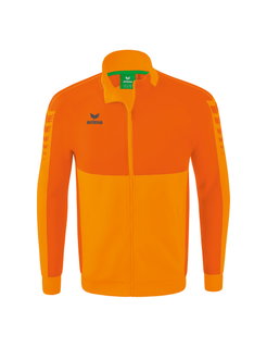 Erima Trainingsjacke Six Wings Worker (100% Polyester, Stehkragen, strapazierfähig) orange Herren