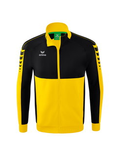 Erima Training Jacket Six Wings Worker (100% Polyester, stand-up collar, durable) yellow/black Boys
