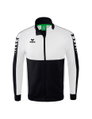 Erima Trainingsjacke Six Wings Worker (100% Polyester, Stehkragen, strapazierfähig) schwarz/weiss Herren