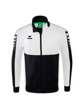 Erima Training Jacket Six Wings Worker (100% Polyester, Stand-up collar, durable) black/white Boys