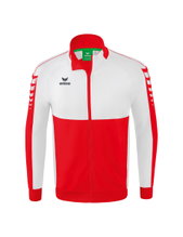 Erima Training Jacket Six Wings Worker (100% Polyester, Stand-up collar, durable) red/white Boys