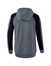 Erima Training Jacket Six Wings with Hood (Cotton Blend, Soft, Comfortable, Tailored Cut) Grey/Black Women