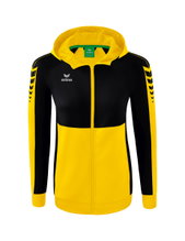 Erima Training Jacket Six Wings with Hood (Cotton Blend, Soft, Comfortable, Tailored Cut) Yellow/Black Women