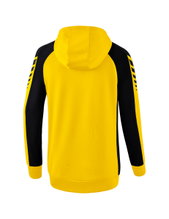 Erima Training Jacket Six Wings with Hood (Cotton Blend, Soft, Comfortable, Tailored Cut) Yellow/Black Women