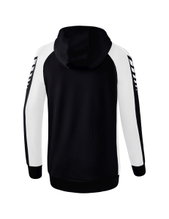Erima Training Jacket Six Wings with Hood (Cotton Blend, Soft, Comfortable, Tailored Cut) Black/White Women