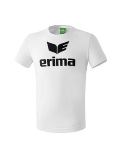 Erima Sport-Tshirt Basic Promo Logo (100% Baumwolle) weiss Jungen