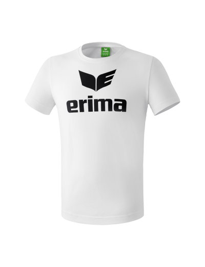Erima Sport-Tshirt Basic Promo Logo (100% Baumwolle) weiss Jungen