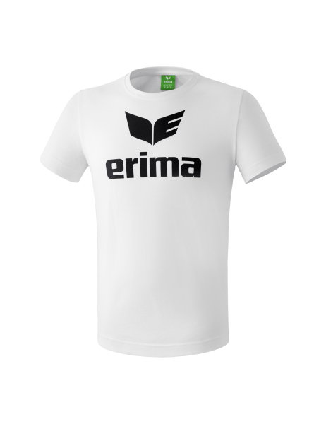 Erima Sport-Tshirt Basic Promo Logo (100% Baumwolle) weiss Jungen