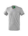 Erima Sport-Tshirt Basic Style (100% Baumwolle, V-Ausschnitt) grau Herren