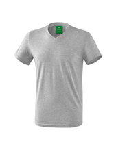 Erima Sport-Tshirt Basic Style (100% Baumwolle, V-Ausschnitt) grau Herren