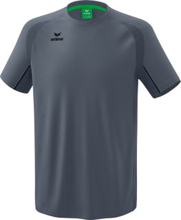Erima Sport-Tshirt Liga Star (robust, elastisch, feuchtigkeitsableitend) grau/schwarz Jungen