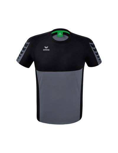 Erima Koszulka sportowa Six Wings (100% poliester, szybkoschnąca, przyjemne uczucie noszenia) szaro/czarna męska