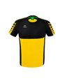 Erima Sport-Tshirt Six Wings (100% Polyester, schnelltrocknend, angenehmes Tragegefühl) gelb/schwarz Herren