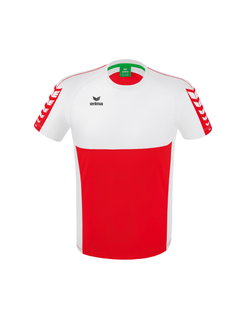 Erima Sport T-shirt Six Wings (100% Polyester, quick-drying, comfortable feel) red/white Men