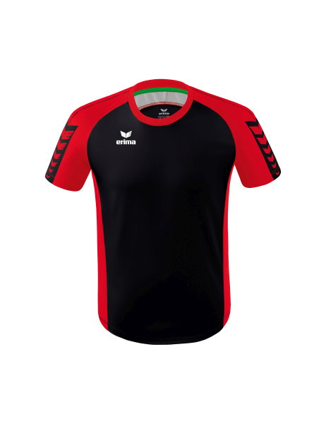 Erima Sport-Tshirt Six Wings Trikot (100% Polyester, strapazierfähig) schwarz/rot Herren