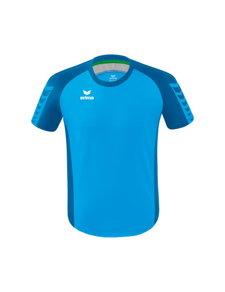 Erima Sport-Tshirt Six Wings Trikot (100% Polyester, strapazierfähig) curacaoblau Kinder