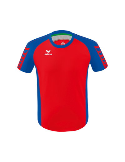 Erima Sport-Tshirt Six Wings Trikot (100% Polyester, strapazierfähig) rot/royalblau Herren