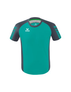 Erima Sport-Tshirt Six Wings Trikot (100% Polyester, strapazierfähig) petrolblau/grau Herren