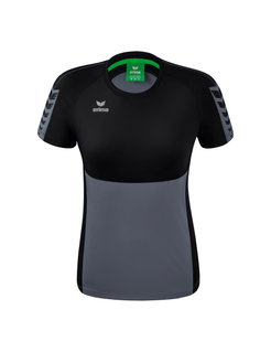 Erima Sport-Shirt Six Wings (100% Polyester, tailored cut, quick-drying) grey/black Women
