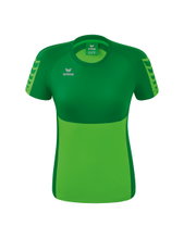 Erima Sport-Shirt Six Wings (100% Polyester, taillierter Schnitt, schnelltrocknend) grün/smaragd Damen