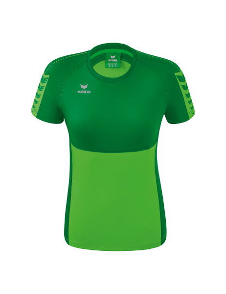 Erima Sport-Shirt Six Wings (100% Polyester, taillierter Schnitt, schnelltrocknend) grün/smaragd Damen