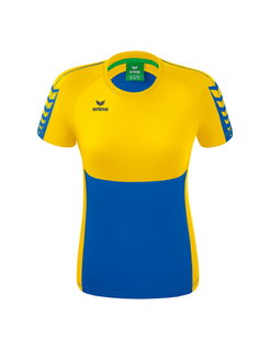 Erima Sport-Shirt Six Wings (100% Polyester, tailored cut, quick-drying) navy blue/yellow Women